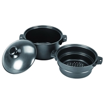 3 Pcs Non-stick Steamer Set 2 Handles