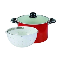 New Pasta Pot with Ceramic Coating and Unique Designed Build-in Colander