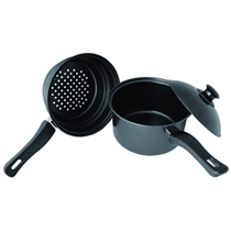 3 Pcs Non-stick Steamer Set Long Handle