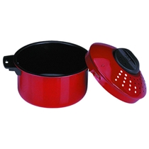 Non-stick Pasta Pot with Lockable Cover with Colander Function