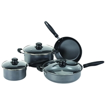 7 Pcs Non-stick Cookware Set with Strong Handle